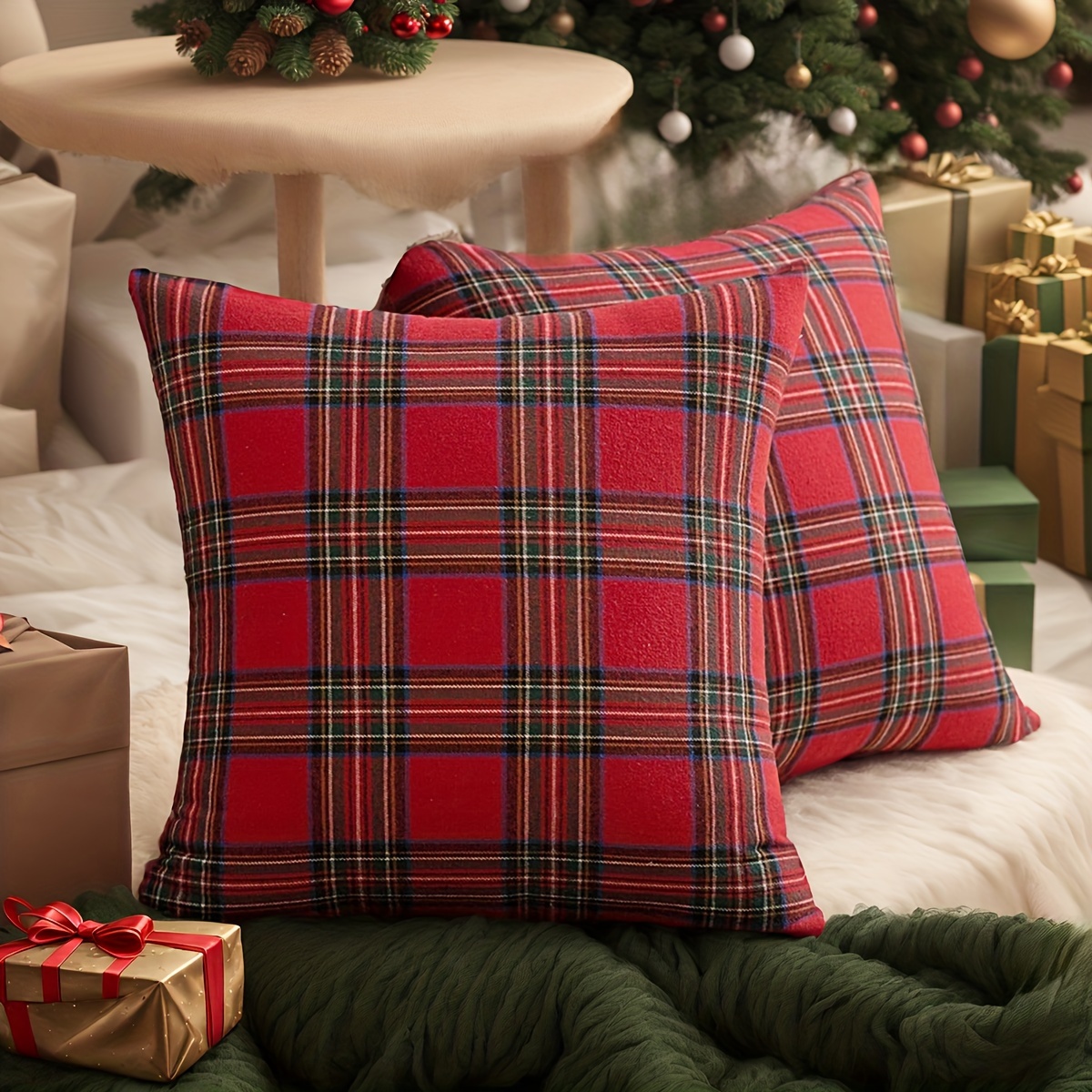 Pillow Insert 18X18 - 2 шт. рождественские клетчатые наволочки в