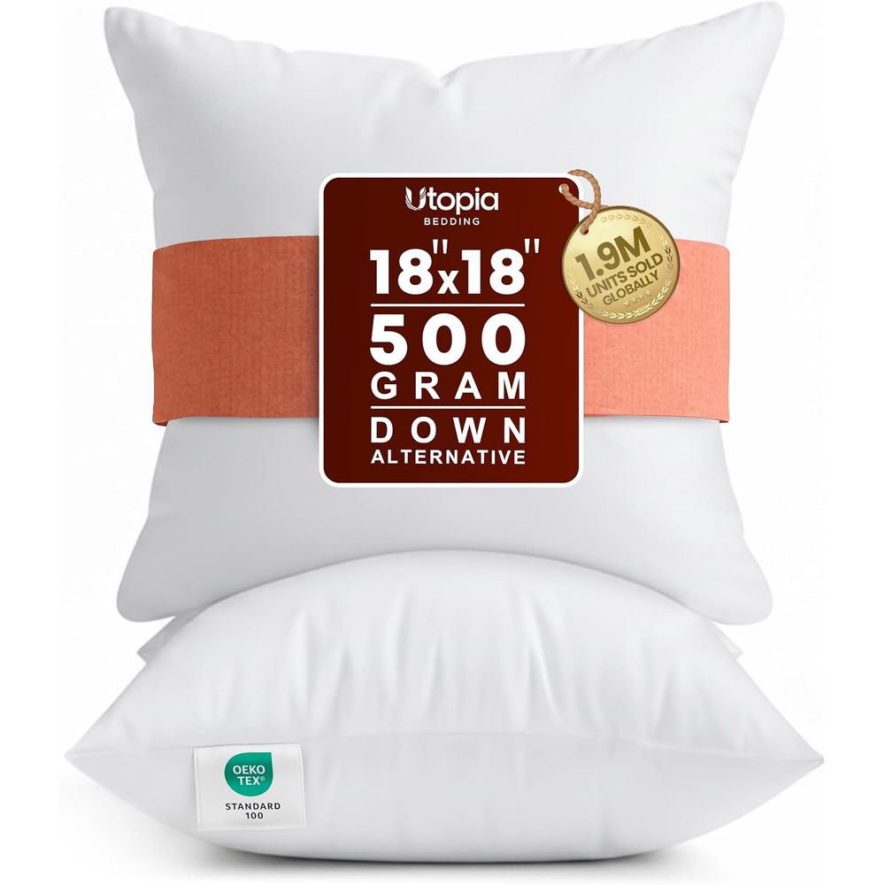 Pillow Insert 18X18 - Пара белых наполнителей для подушек 18x18