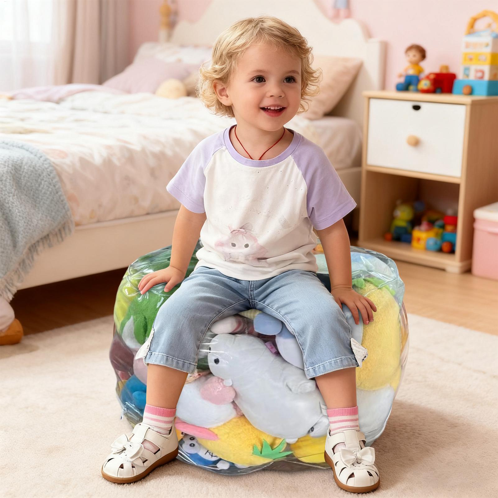 Прозрачный стул для хранения ж – обзор и цена Floor Cushion Pouf