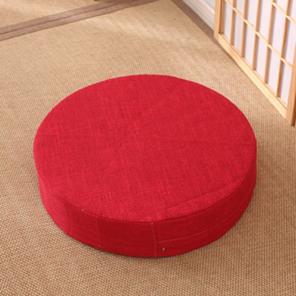 Новая круглая льняная подушка  – обзор и цена Floor Cushion Pouf