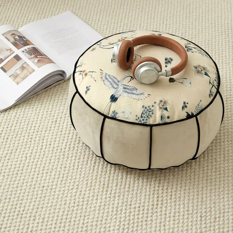 Круглый пуф в китайском стиле, – обзор и цена Floor Cushion Pouf