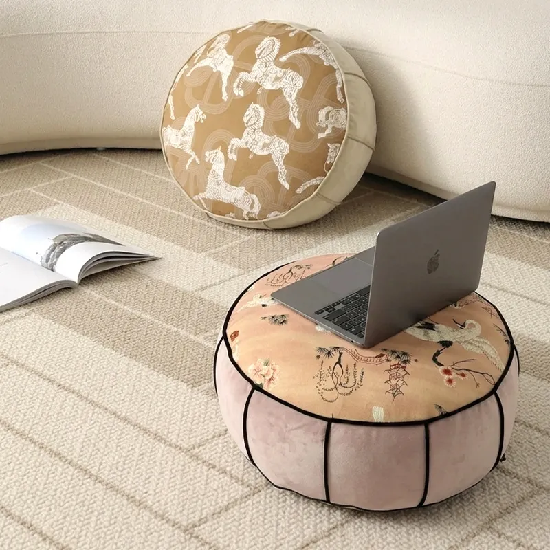 Круглый пуф в китайском стиле, – обзор и цена Floor Cushion Pouf