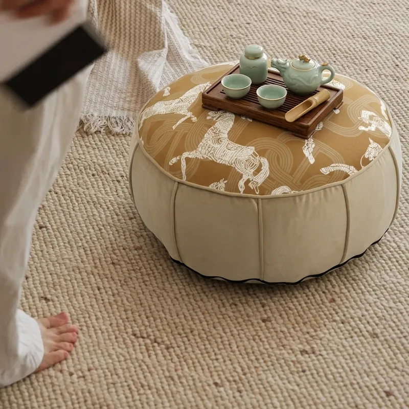 Круглый пуф в китайском стиле, – обзор и цена Floor Cushion Pouf
